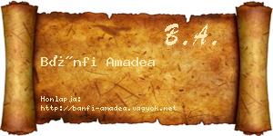 Bánfi Amadea névjegykártya